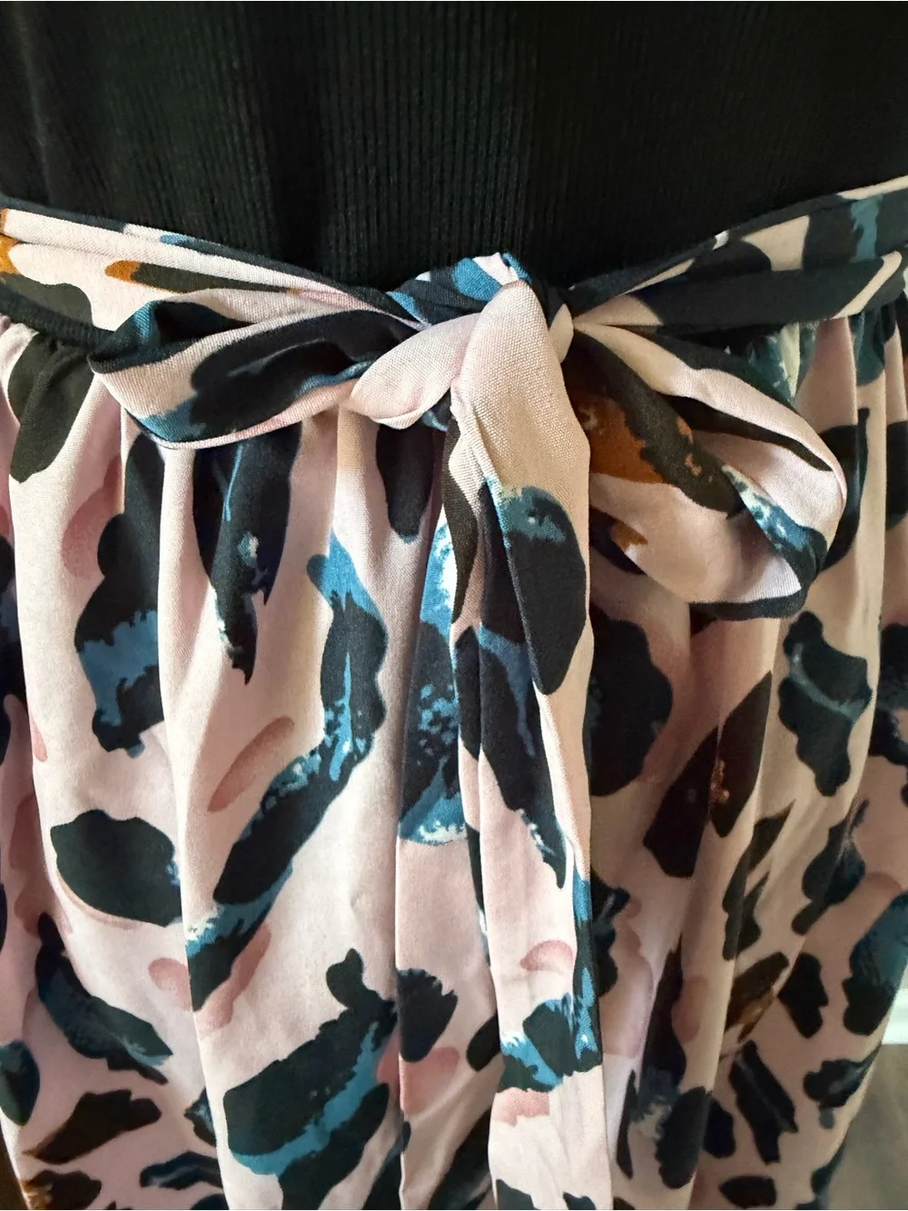 SHEIN Pink Animal Print A-Line Tee Dress Large